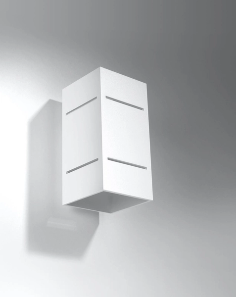 Kinkiet LAMPA ścienna SL.0477 prostokątna OPRAWA metalowa biała