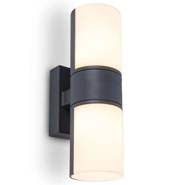 Elewacyjna LAMPA ścienna CYRA 5198101118 Lutec regulowana OPRAWA tuba LED 15W 3000K metalowa IP54 szara