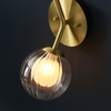 Lampa ścienna hampton L&-196691 Light& szklane kule plisowane mosiądz