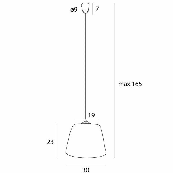 Jadalniana lampa wisząca Pot P0582 Maxlight cage rattan boho japandi biała