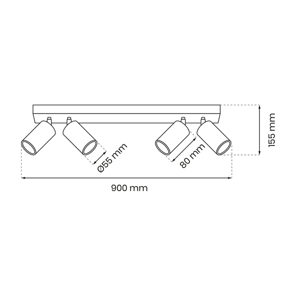 Lampa sufitowa Hudson MLP8797 do salonu metalowa biała