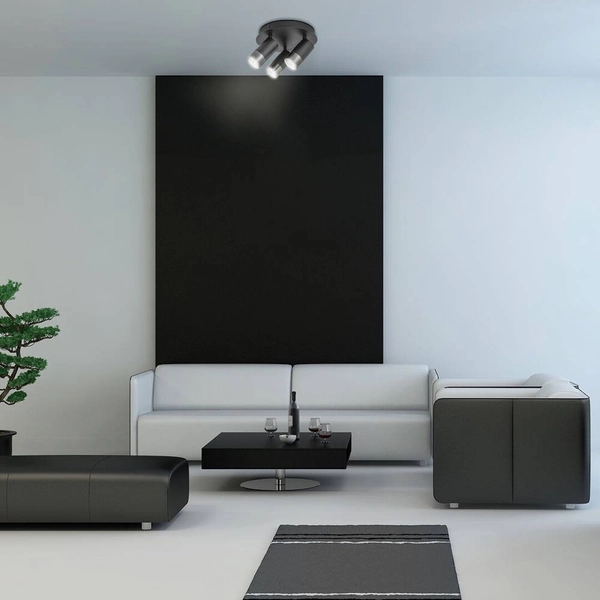 Regulowana LAMPA sufitowa ZIRCON 5071 Rabalux metalowe reflektorki do salonu czarne