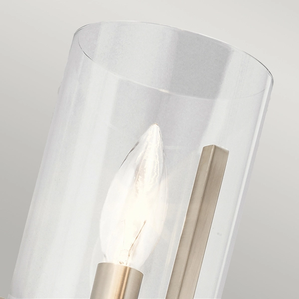 Cylindryczny kinkiet ścienny QN-NYE1-CLP klasyczny srebrny