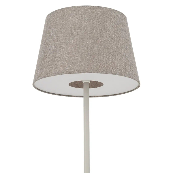 Nowoczesna podłogowa lampa TUTOIA 11683 tkanina beżowa
