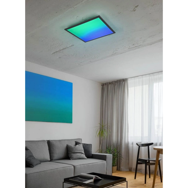 Kwadratowa lampa sufitowa Beta R67664532 LED 18W 2700-6500K czarny