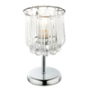 Kryształowa lampa stołowa Minnesota 15303T Globo do sypialni glamour chrom