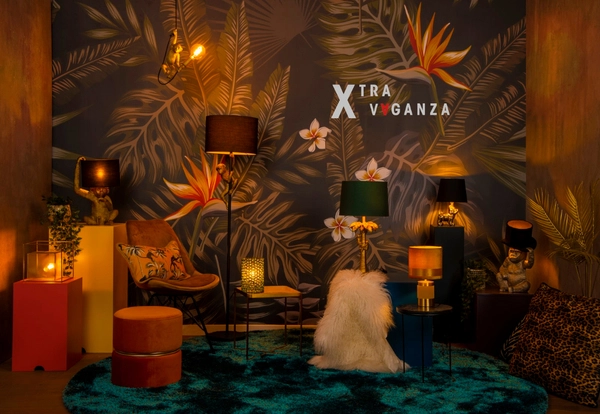 Dekoracyjna LAMPA biurkowa EXTRAVAGANZA COCONUT 10505/81/02 Lucide abażurowa LAMPKA orientalna na stół małpki zielone złote