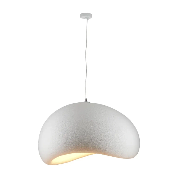 Lampa wisząca nowoczesna biała tworzywo STONE DN426-800 kloszowa E27 do jadalni 1p