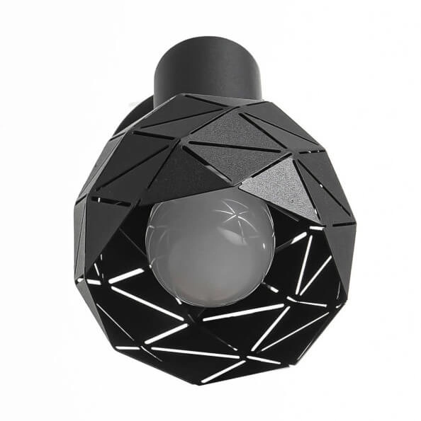 Regulowana LAMPA ścienna REUS LP-8069/1WS BK Light Prestige metalowa OPRAWA geometryczny kinkiet czarny