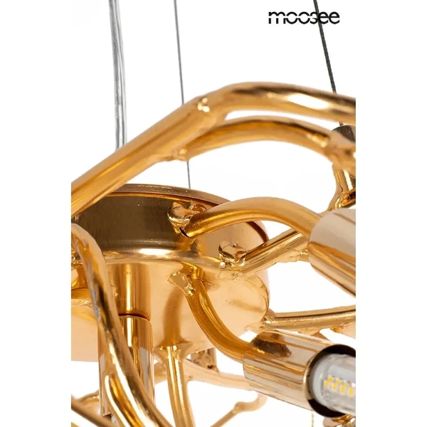 Regulowana lampa wisząca RIVIERA 5900168832954 Moosee kryształki złota