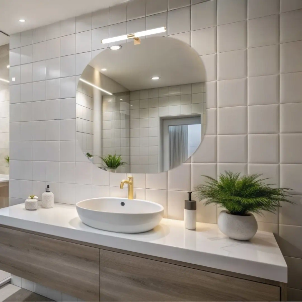 Nowoczesny kinkiet do łazienki Apa ML2253 LED 6W 4000K IP44 złoty