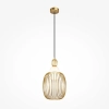 Metalowa lampa wisząca Levitation MOD376PL-01G1 do salonu mosiądz