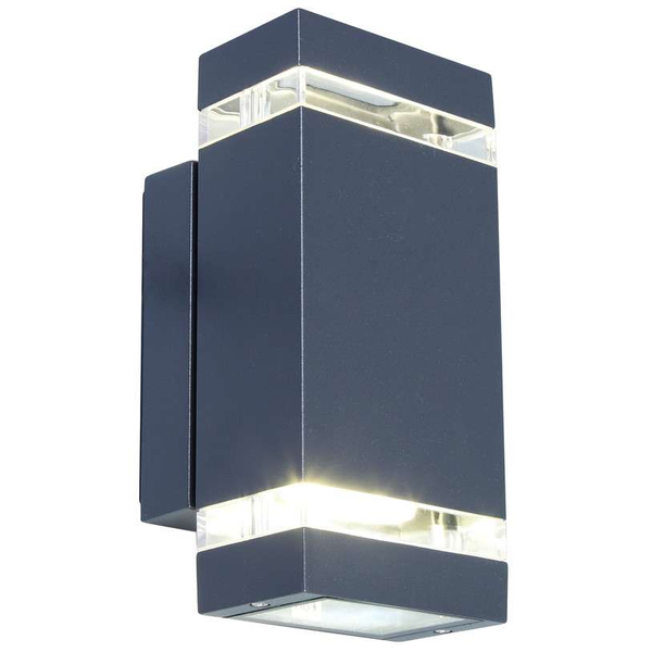Ścienna LAMPA zewnętrzna FOCUS 5605013118 Lutec prostokątna OPRAWA kinkiet LED 8W 4000K metalowy IP44 szary