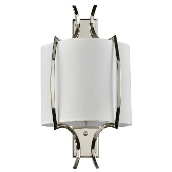 Metalowa lampa ścenna Faro W01053NI-WH Cosmolight biały nikiel