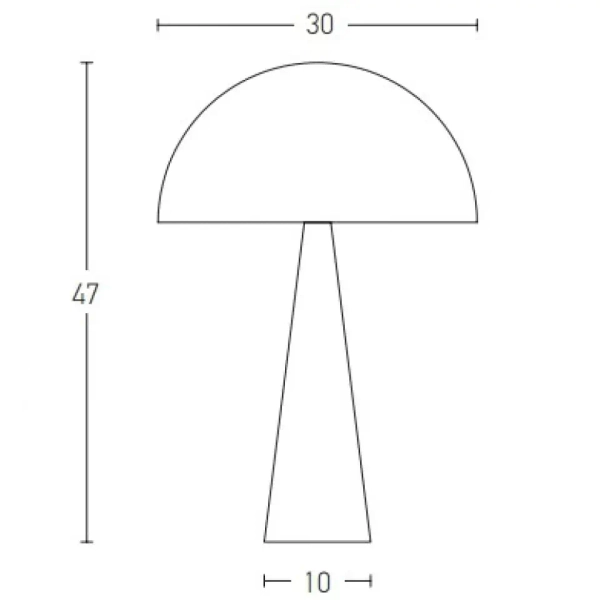 Salonowa lampa stołowa 20210 żelazna grzybek nastrojowa czarny
