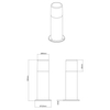 Tarasowa lampa stojąca Hoosic 522260124 miedziana tuba outdoor