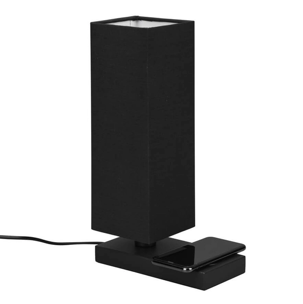 Lampka biurkowa do gabinetu Haley R59100132 ze stacją ładowania czarny