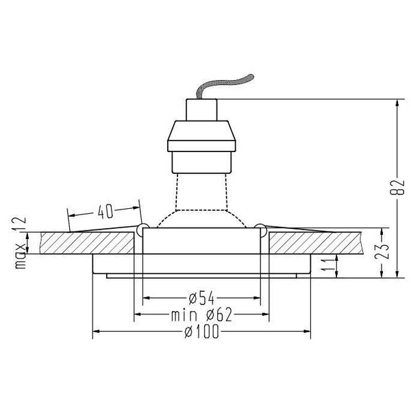 Podtynkowe oczko sufitowe 2268705 okrągłe LED 2,1W 6000K chrom