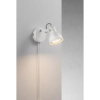 Regulowana lampa ścienna do sypialni Aslak 45721001 do czytania biały