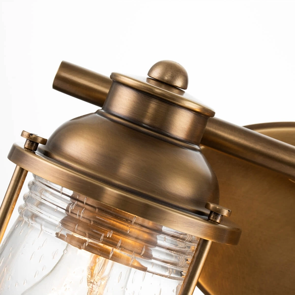 Ogrodowy kinkiet ścienny Ashland Bay QN-ASHLANDBAY2-NBR-BATH Quintiesse IP44 mosiądz