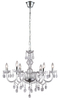 Lampa wisząca Cuimbra 63116-6 świecznikowa chrom crystals