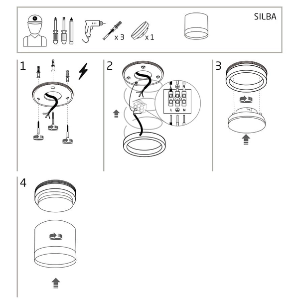 Lampa punktowa natynkowa Silba 10477 Nowodvorski okrągła tuba czarna