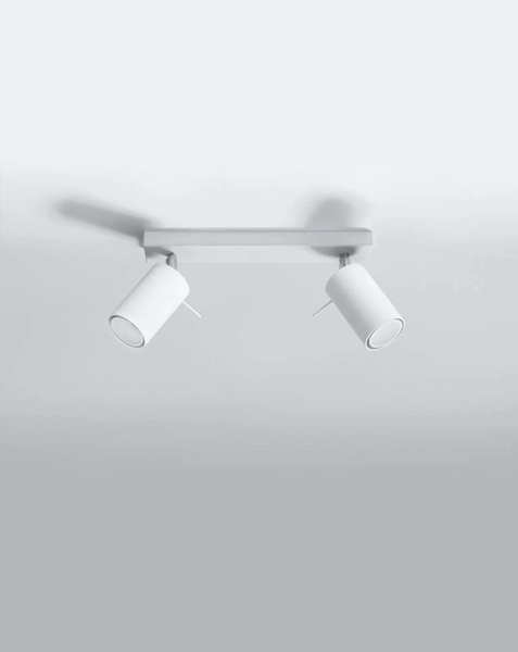 Spot LAMPA sufitowa SL.0088 regulowana OPRAWA reflektorowa listwa metalowa biała