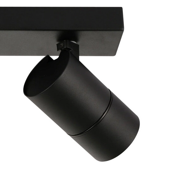 Sufitowa LAMPA plafon LACONI SPL-2813-2B-BL Italux regulowana OPRAWA metalowe reflektorki na listwie czarne