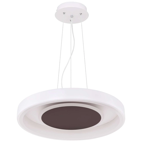 LAMPA wisząca GOFFI 48398-40H Globo metalowa OPRAWA okrągła LED 40W 3000K - 6000K zwis biała