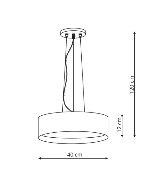 Lampa wisząca HUDSON LP-043/1P BK Light Prestige LED 36W 4000K okrągła oprawa zwis metalowy czarny