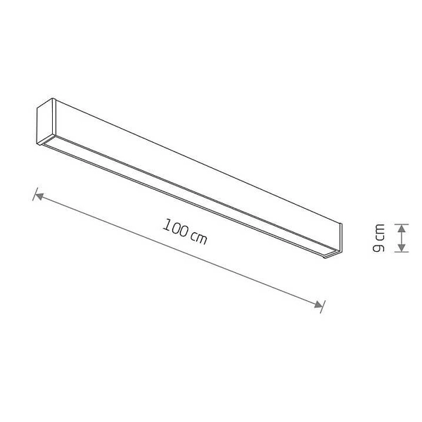 Zewnętrzna lampa sufitowa Outline 11361 Nowodvorski LED 35W 3000K IP44 czarna
