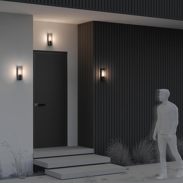 Prostokątna lampa naścienna Conf O450WL-01GF Maytoni IP65 grafitowy