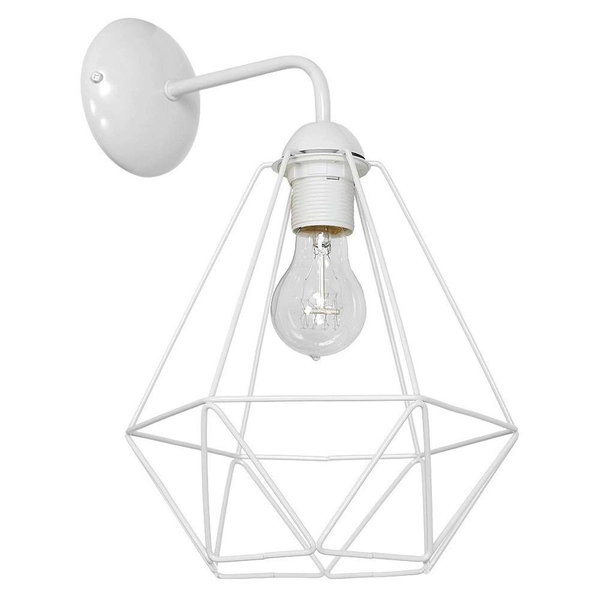 Kinkiet LAMPA ścienna BASKET 7207 Milagro metalowa OPRAWA druciana klatka loft szara