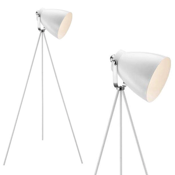 Stojąca LAMPA podłogowa LARGO 46704001 Nordlux sztalugowa OPRAWA reflektor SZTALUGOWY na trójnogu biały