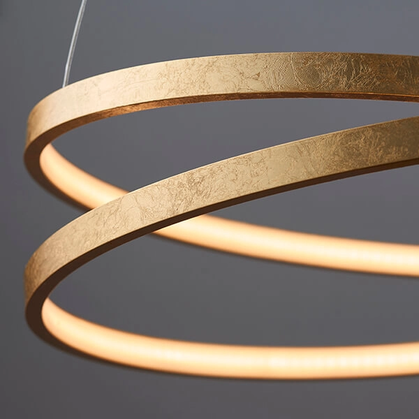 Pierścieniowa lampa wisząca Scribble 72479 Endon LED 31,5W 3000K ringi złote