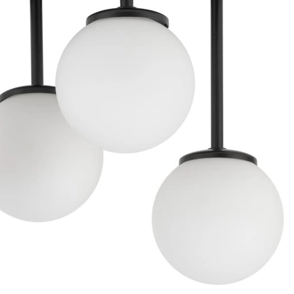 Plafon szklane kule kaskada Tulia 33505 Sigma metalowa biała czarna