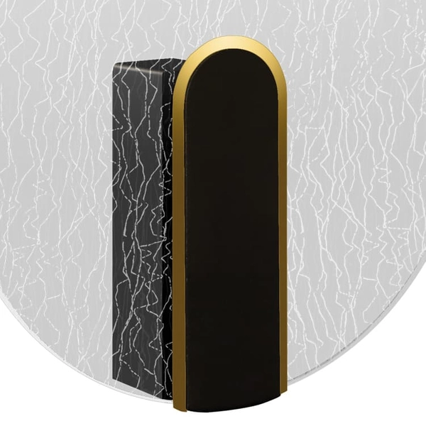 Kinkiet ścienny do salonu MORIS 4180 Ideus LED 6W 4200K szklany okrągły czarny chrom