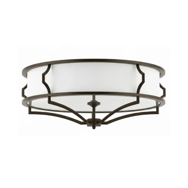 Owalna lampa sufitowa Stesso brązowa kremowa biała OR86614 6xE27