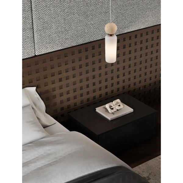 Lampa wisząca glamour CORVIZO LE45273 szklana metalowa biała złota