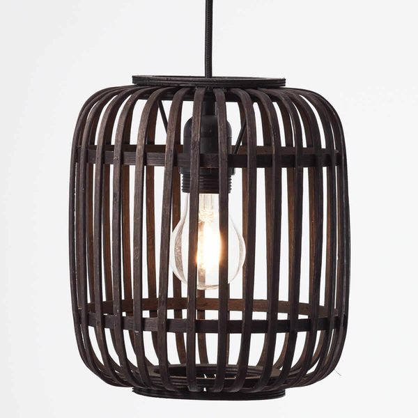 Wisząca lampa bambusowa Woodrow 93777/76 tuba czarny