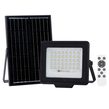 Solarna lampa ogrodowa z pilotem Norla SLR-42563-100W Italux LED 100W 4000K IP65 czarna