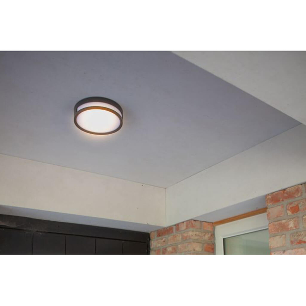 Sufitowa LAMPA plafon ROLA 6382201012 Lutec okrągła OPRAWA metalowy kinkiet LED 13W 3000K zewnętrzny IP54 czarny