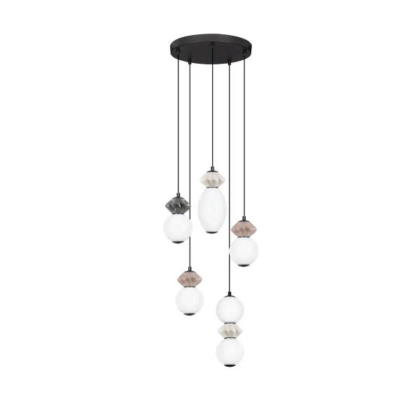 Ceramiczna wisząca lampa MONRETA LE45236 LED 28W 3000K mokka biała