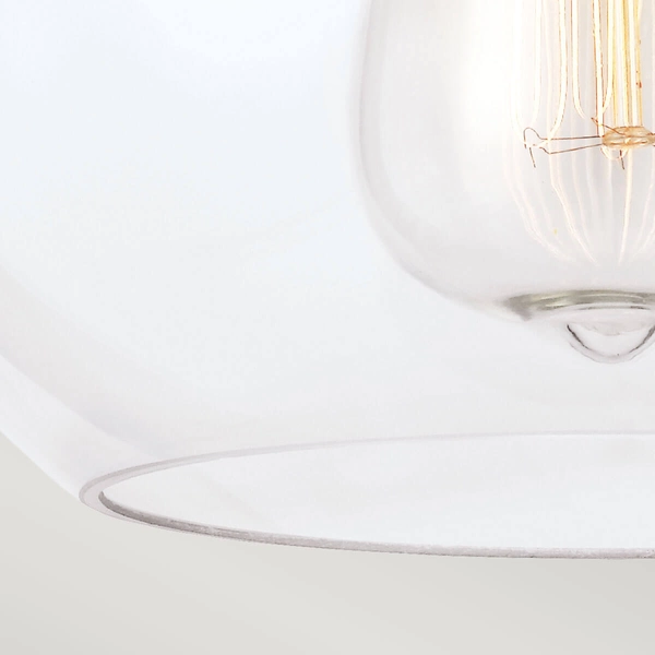 Sufitowa lampa kula Tabby FE-TABBY-F-PN szklana nikiel przezroczysta