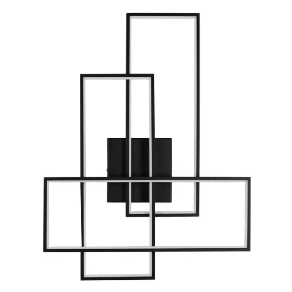 Metalowa lampa ścienna do salonu DENVERA LE45478 LED 48W 3200K frame czarna