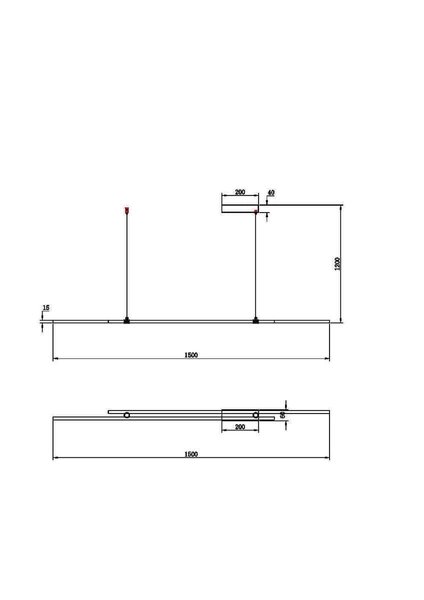 Podwieszana belka Halo MOD005PL-L36BSK Maytoni LED 48W 4000K mosiądz