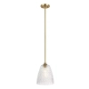 Wisząca lampa fasetowana Windsor mosiadz 1xE27 do jadalni nad stół ELS-WINDSOR-P-PNBR