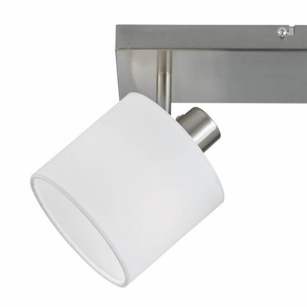 Sufitowa lampa z regulacją IKERIS DL001-80332 materiałowa srebrny biały