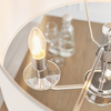Lampa wisząca z abażurem Nixon 60129 Endon na łańuchu ecru nikiel