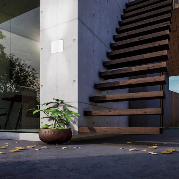 Zewnętrzna LAMPA ścienna SAPRI LP-1556/1W WH Light Prestige ścienna OPRAWA outdoor LED 6W 4000K metalowa IP54 biała